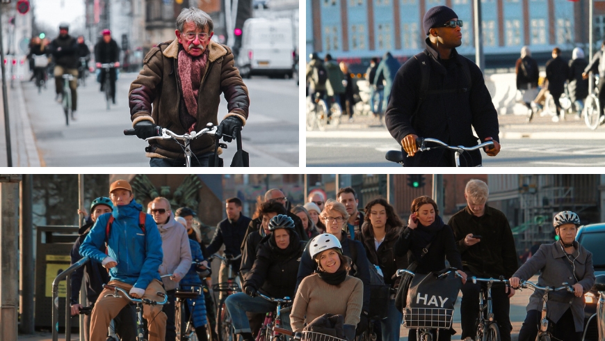 Persone che utilizzano la bicicletta, mezzo molto apprezzato soprattutto nel Nord Europa